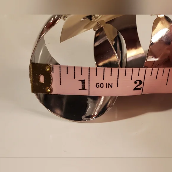 Bright Red Hoop Earrings - Picture 4 of 6